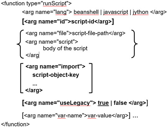invoking a script with runScript