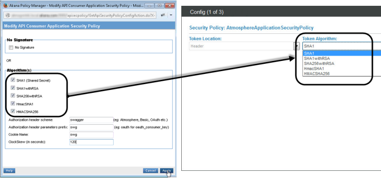 AtmosphereApplicationSecurityPolicy settings