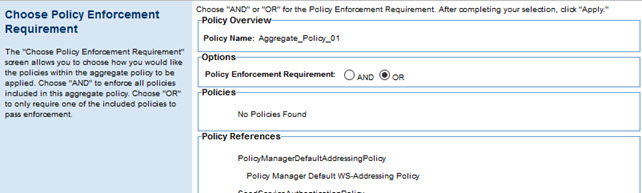 Aggregate Policy: configuring policy enforcement requirements